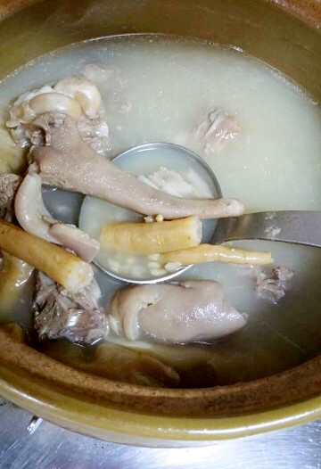 (保胎期间可以吃鱼胶)孕期安胎法宝，花胶莜麦羊骨汤美容养颜还可以去