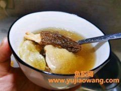 (鸡肉羊肚菌鱼胶汤)花胶羊肚菌炖鸡汤，全家都爱吃!方便又好做