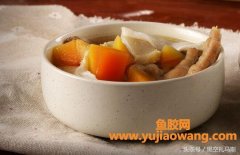 (孕妇鳕鱼胶的做法大全)补充胶原蛋白鳕鱼胶木瓜炖鸡脚教程附