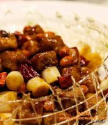 (鱼胶爆炒什么好吃)宫保鹅肝、甜豆雪花牛肉丁、榄仁蟹肉炒花